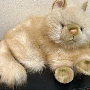 XL Chosun lifelike Plush Long Hair Cat Kitten Beige Animal Persian Tabby BI…